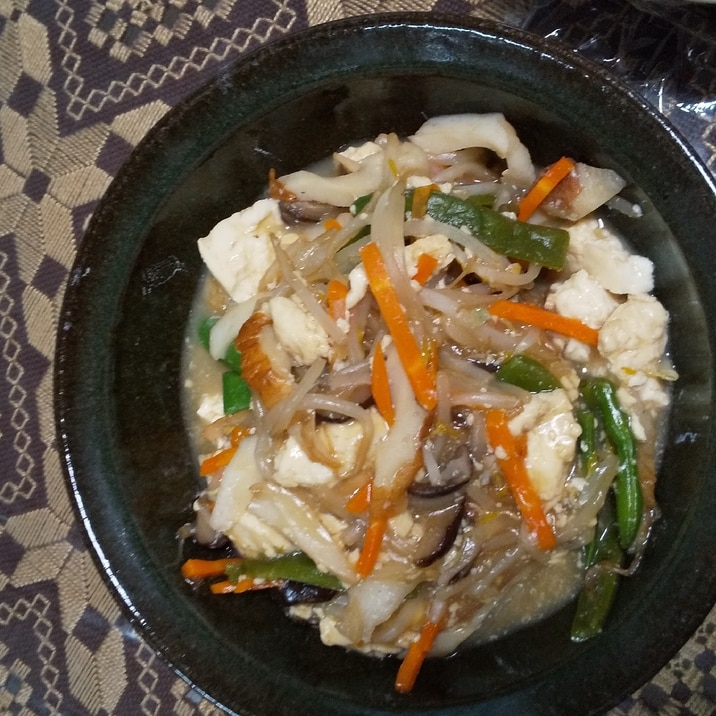 味噌味の炒り豆腐